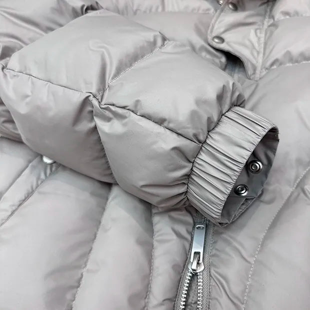 Thick hooded down jacket
