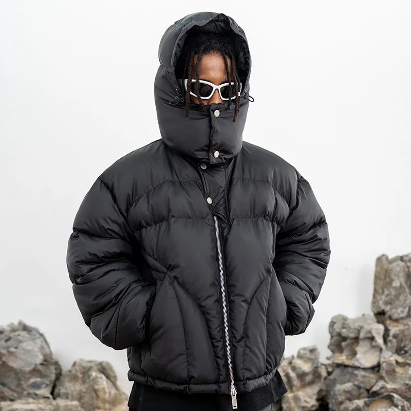 Thick hooded down jacket