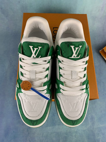 LV Trainer Sneaker Green/White