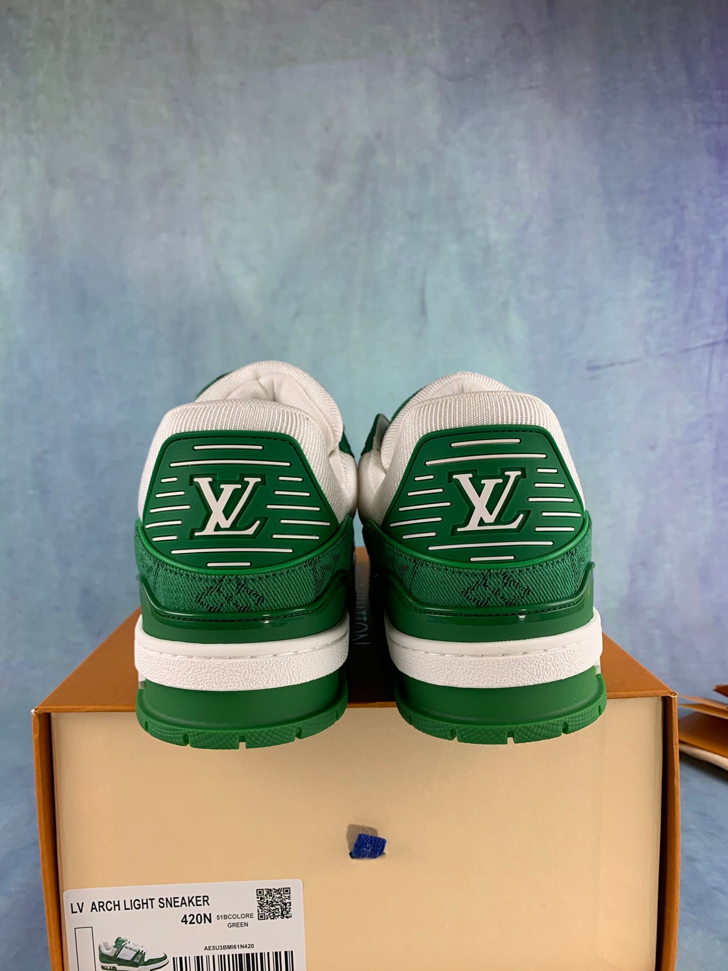 LV Trainer Sneaker Green/White